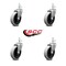Service Caster 4 Inch Thermoplastic Wheel 7/8 Inch Grip Ring Stem Caster SCC, 4PK SCC-GR05S410-TPRS-71678-4 - alternate 3